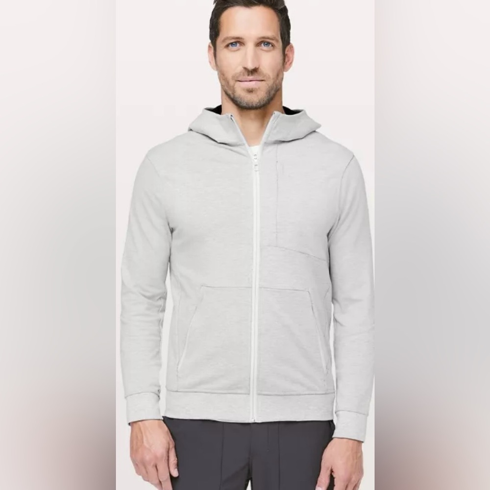 lululemon athletica Light Gray Full-Zip Hoodie